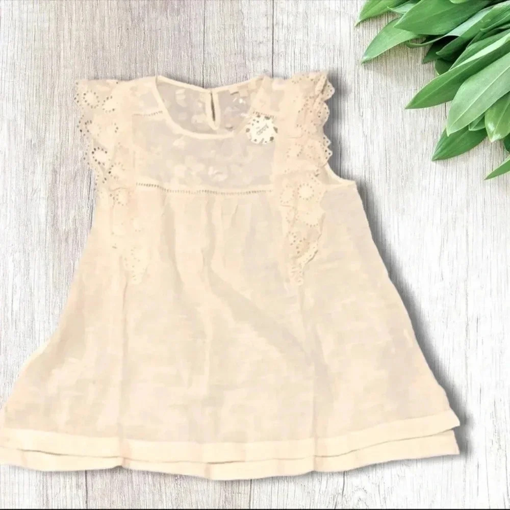Ivory Woven Sleeveless Top - Picture 3 of 7